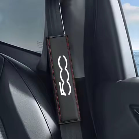 2 Fundas de Cuero para Cinturón de Seguridad de Coche, 500L, 500S, 500X, 500C, 500E - con monedas