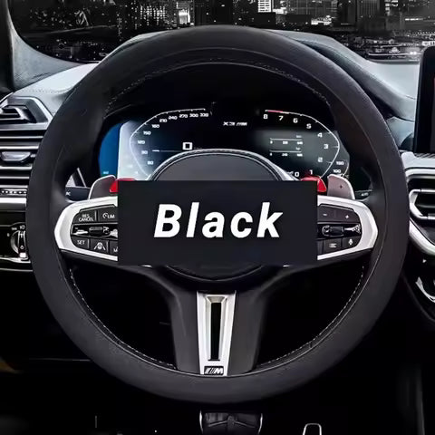 Funda de silicona antideslizante para volante de coche con elasticidad para mejorar el diseño interior y un agarre cómodo. Ahorra