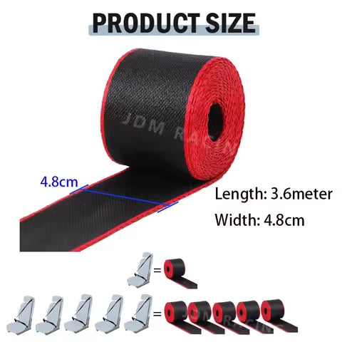 Paquete de 5 correas universales para cinturón de seguridad de refuerzo automático de 3,6 M, correas de seguridad para asiento modificado para coche de carreras, correas de arnés de 5 asientos Ahorra