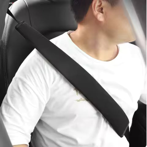 Funda para cinturón de seguridad extra larga, alta calidad y suave, sin fricción del cuello, protege sus ropa y proporciona una máxima comodidad.